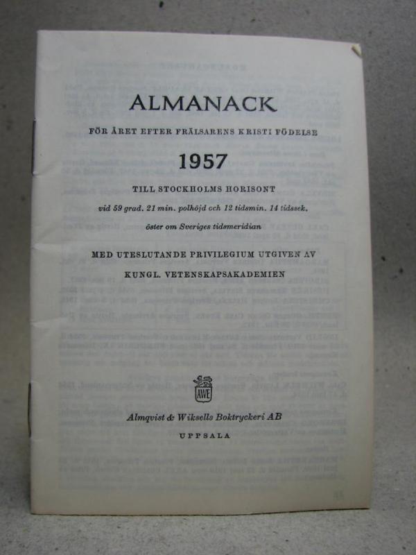 Almanacka - 1957