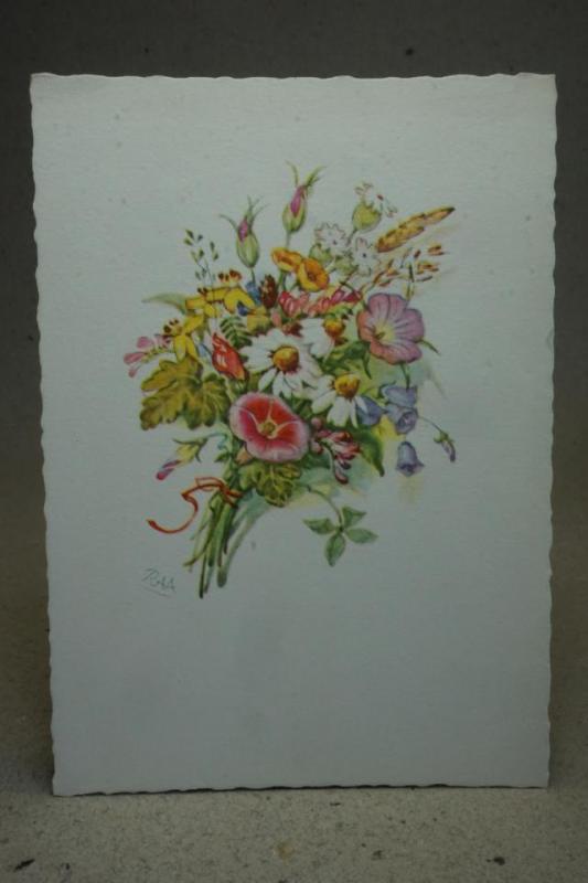 Blommor - Gammalt vykort 
