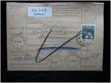 Adresskort med stämplat frimärke - 1964 - Karlstad till Bäckhammar