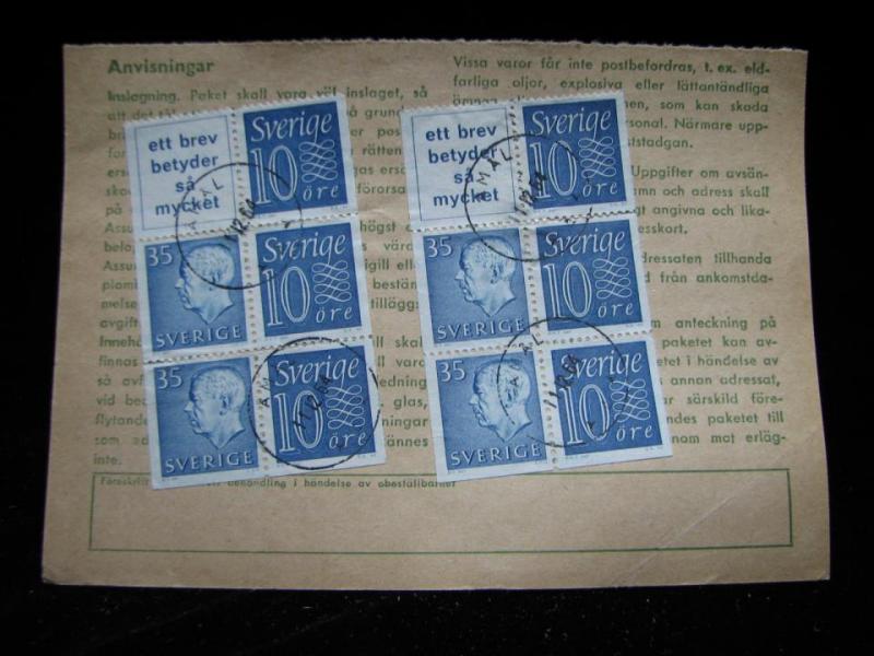 Adresskort med stämplade frimärken - 1964 - Åmål till Munkfors