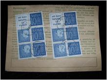 Adresskort med stämplade frimärken - 1964 - Åmål till Munkfors