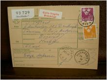Bräckligt + Paketavi med stämplade frimärken - 1962 - Stockholm 7 till Munkfors