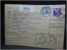 Adresskort med stämplade frimärken - 1962 - Lillhärdal till Hynboholm