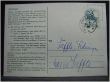 Adressndringskort med stämplade frimärken - 1972 - Uppsala