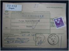 Adresskort med stämplade frimärken - 1964 - Alingsås till Sunne