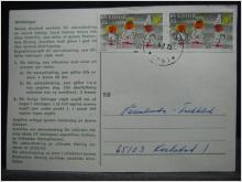 Adressndringskort med stämplade frimärken - 1973 - Höljes