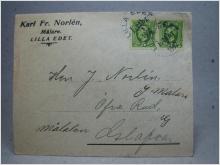 Försändelse med stämplat frimärke -  Lilla Edet 28/3 1907