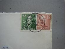 Försändelse med stämplat frimärke - Fjällåsen 19/11 - 1940-talet