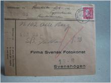 Försändelse med stämplat frimärke - Rundviksverken 17/8 1934