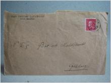 Försändelse med stämplat frimärke - Rentjärn 12/12 1929