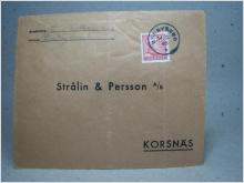 Försändelse med stämplat frimärke - Bodbysund 14/2 - 1948