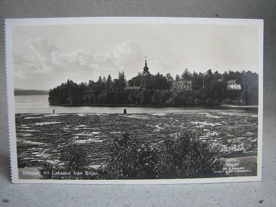 Gammalt Vykort - Inloppet till Leksand från Siljan 1929
