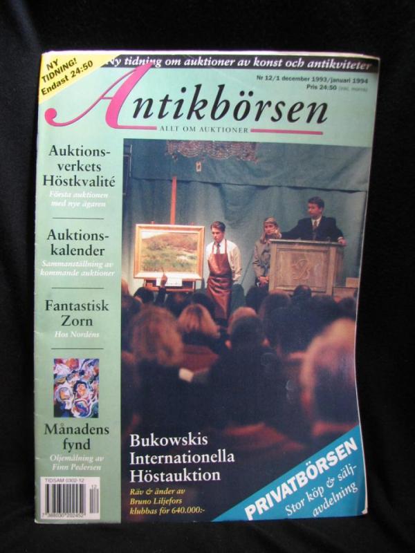 Antikbörsen Nr. 12/1 December/januari 1993/1994 / klubbat m.m.