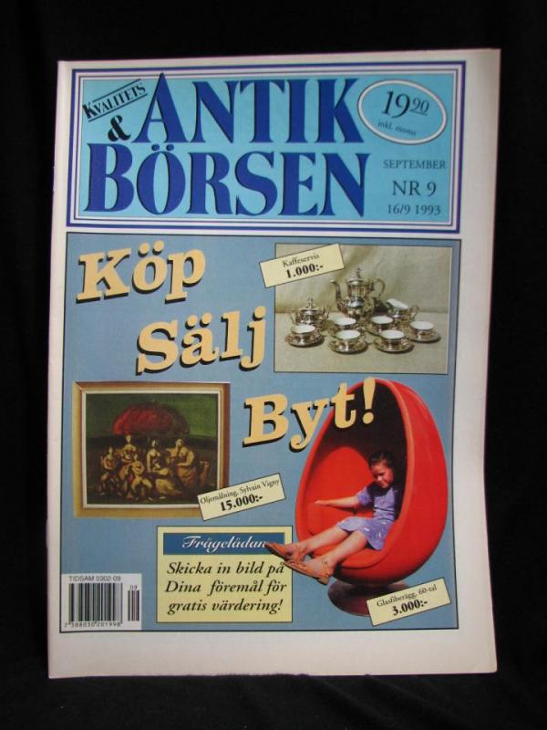 Antikbörsen Nr. 9 September 1993 / köp sälj byt m.m.