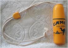 Sista delbara vattentäta hylsan i plast för förvaring med text Camel Filters