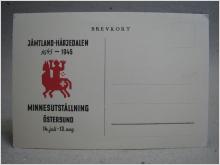 Brevkort Minnesutställning Östersund 1645-1945 / Jämtland / Härjealen