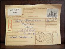 Frimärke  på adresskort - stämplat 1968 - Arvika 1 - Sölje