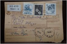 Poststämplat  adresskort med  frimärken  - Malmö 1 H - Hullakajen - Höljes