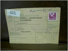 Paketavi med stämplade frimärken - 1964 - Blidsberg till Karlstad