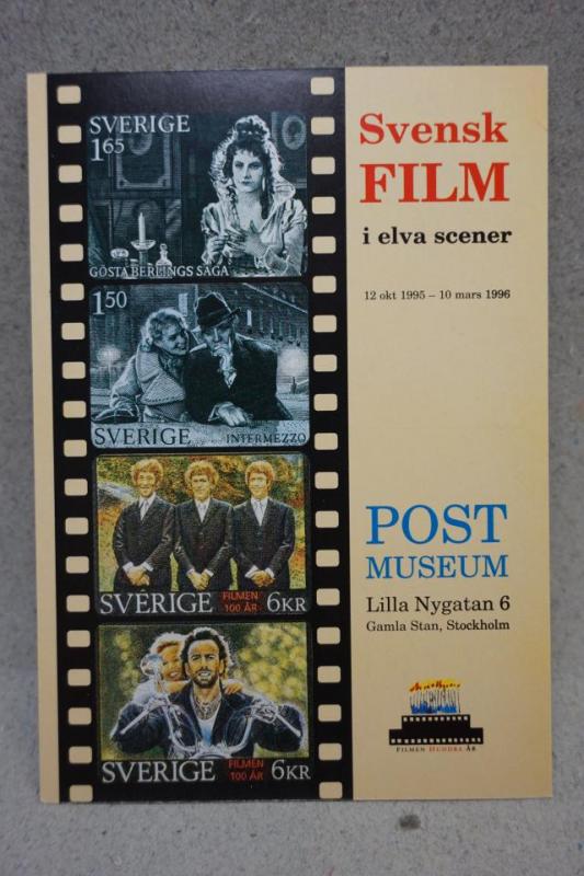 2 vykort  - Postens Tryckeri - Svensk Film 1996 och Storsamlaren Hamns Lagerlöf 1996