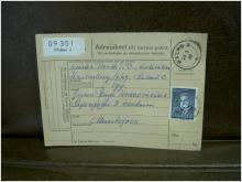 Paketavi med stämplade frimärken - 1962 - Malmö 2 till Munkfors