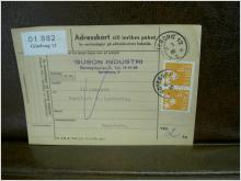 Paketavi med stämplade frimärken - 1962 - Göteborg 12 till Munkfors