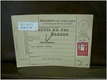 Paketavi med stämplade frimärken - 1962 - Örebro 1 till Munkfors