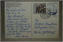 Stockholm 1986 - stämplat vykort