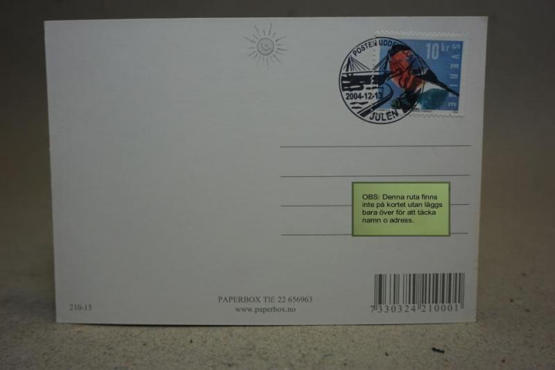 Svensk Evenemangstämpel på vykort  - Julen 2004-12-13 Uddevalla    /  10 kr frimärke