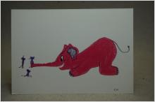 Elefant - vykort av Christina Neuberg 14 år - Alla behöver vänner ...
