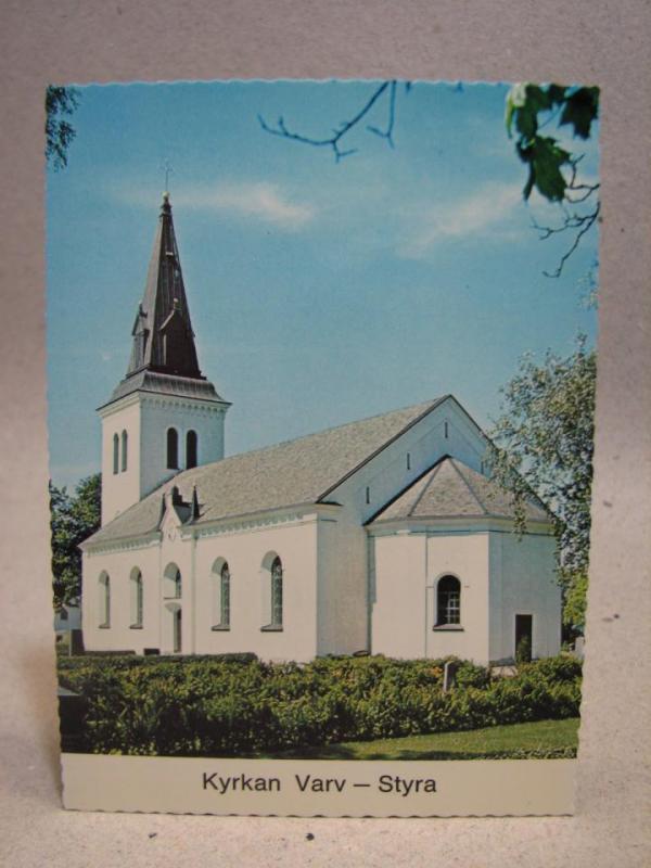 Vykort - Varv - Styra kyrka - Östergötland