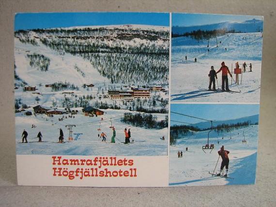 Äldre Vykort - Vy över Hamrafjällets Högfjällshotell 1983