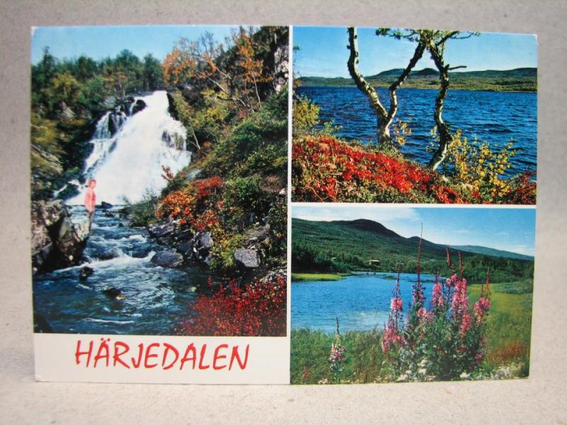 Vykort - Flerbild - Andersfallet Malmagensjön Tänndalen - Härjedalen 1975