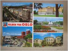 Vykort flerbild - Vyer över Oslo