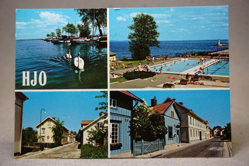 Hjo - Bad samt vyer - Fin Svensk evenemangstämpel / Ortsstämpel Väckelsång 1978