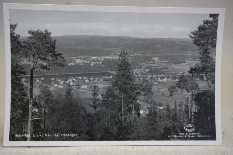 Sollefteå Utsikt från Hallstaberget  - Gammalt vykort 
