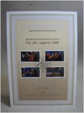 FDC - Ersttagsblatt - 7/1988 - Stämpel på 4 frimärken