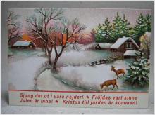 Vykort m. text - God Jul o Gott Nytt År