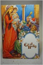 Julkort - Maria med Jesusbarnet