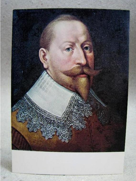 Kung Gustav II Adolf 1594 till 1632 Sverige Oskrivet äldre vykort