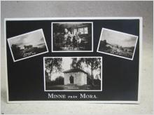 Gammalt vykort flerbild - Minne från Mora