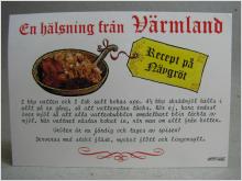 Harry Lange - Recept på Nävergröt  ... / Fin svensk evenemangstämpel Vilhelmina 1994