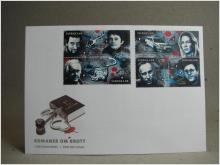 FDC  26/8 2010 Romaner om Brott / Fina stämplar på 5 frimärken
