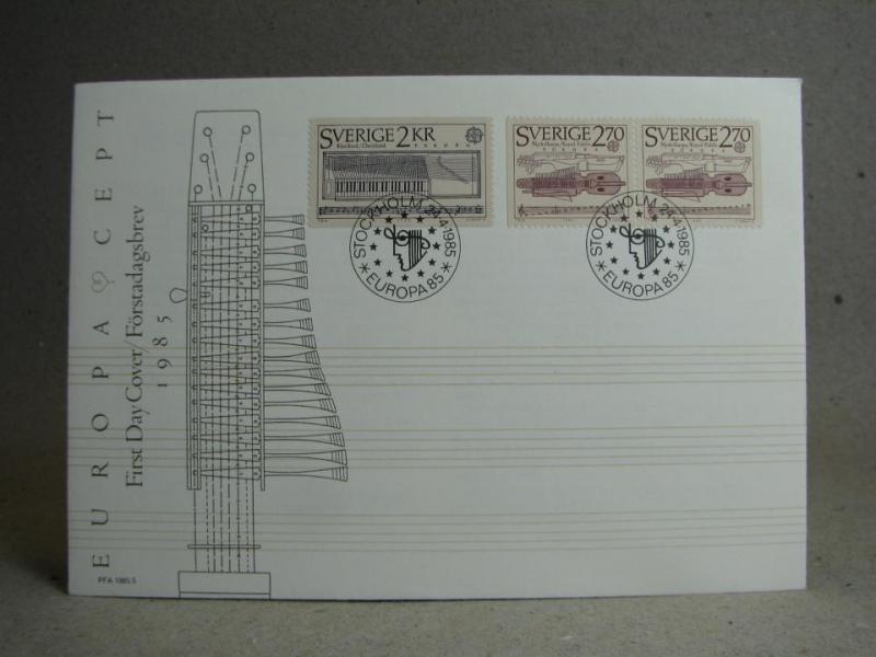 FDC Vinjett -  24/4 1985 Europa Cept 1985 / Fina stämplar på 3 frimärken