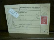 Paketavi med stämplade frimärken - 1962 - Stockholm 16 till Munkfors