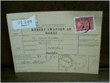 Paketavi med stämplade frimärken - 1962 - Borås 7 till Munkfors