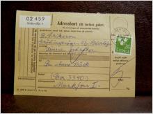 Frimärken på adresskort - stämplat 1962 - Södertälje 1 - Munkfors 1