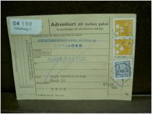 Paketavi med stämplade frimärken - 1961 - Göteborg 4 till Deje