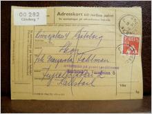 Frimärken på adresskort - stämplat 1961 - Göteborg 7 - Karlstad