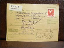 Frimärken på adresskort - stämplat 1962 - Stockholm 4 - Munkfors 1